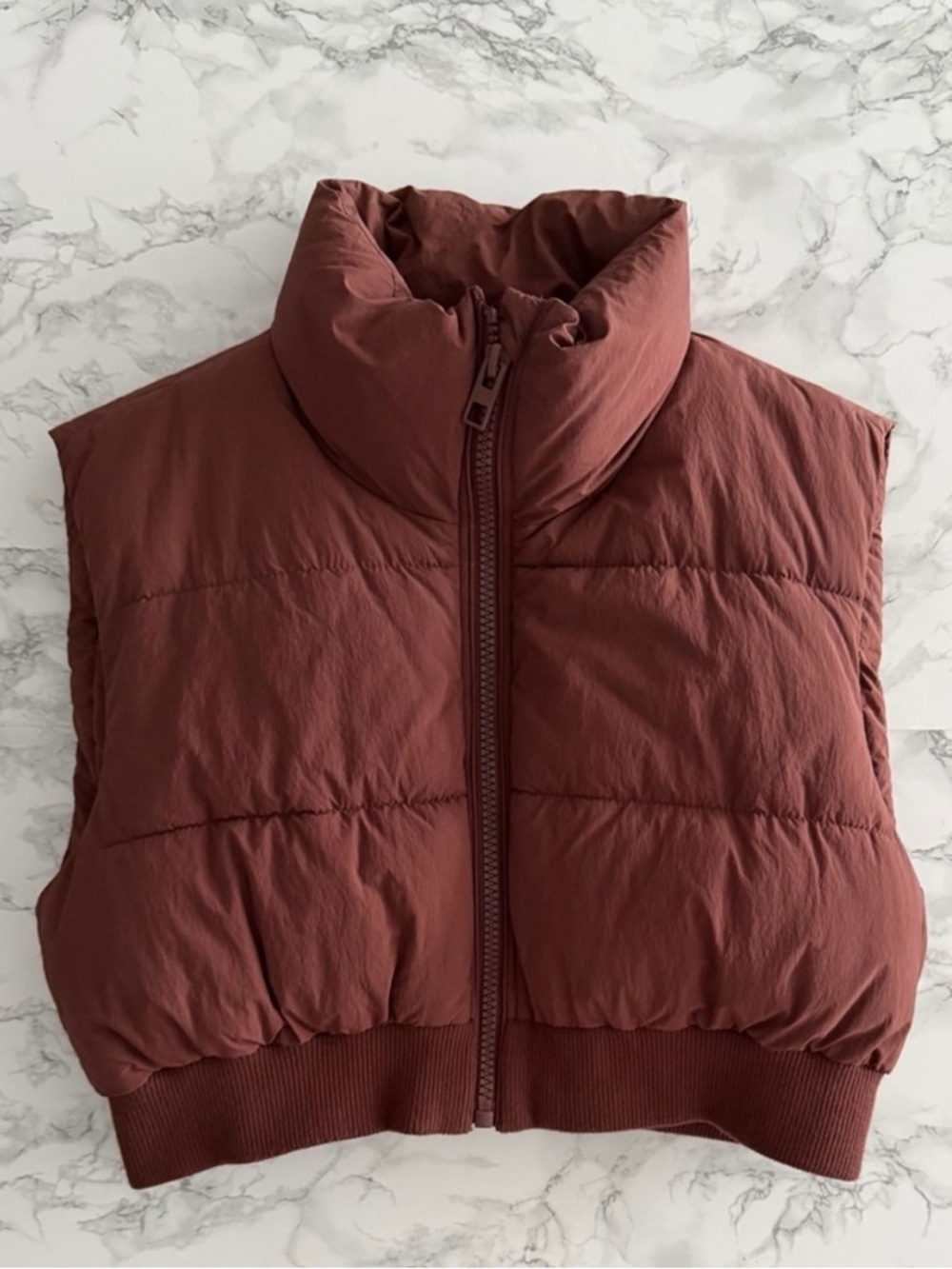 Zara Cropped Puffer Vest